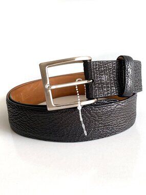 W Kleinberg Belt Genuine Shark USA Made Mens Size 36 Black